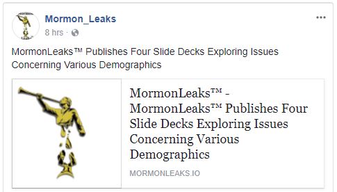 MormonLeaks - Facebook Post