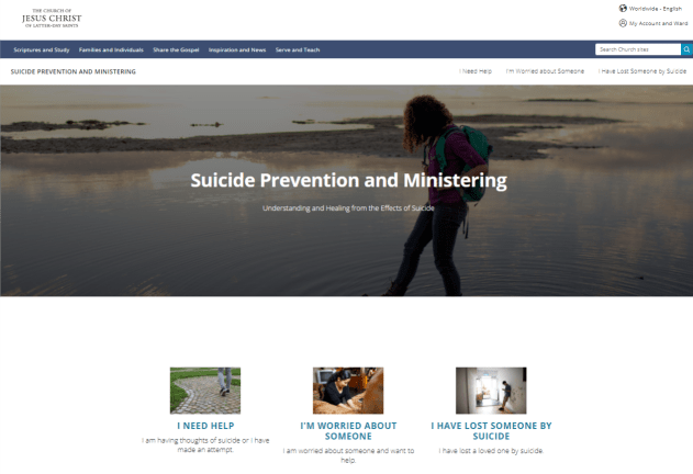 LDS dot org - Suicide Prevention Website