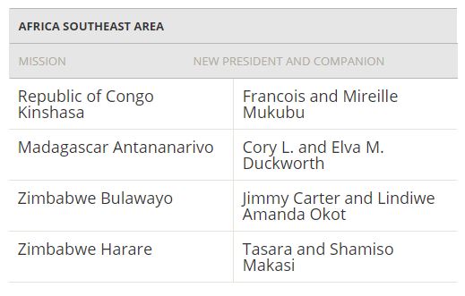 2018 Mission President Announcement