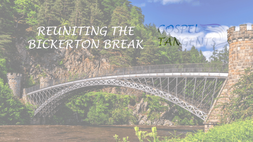 I'm impressed that William Bickerton swallowed his pride to bridge the chasm in his church.