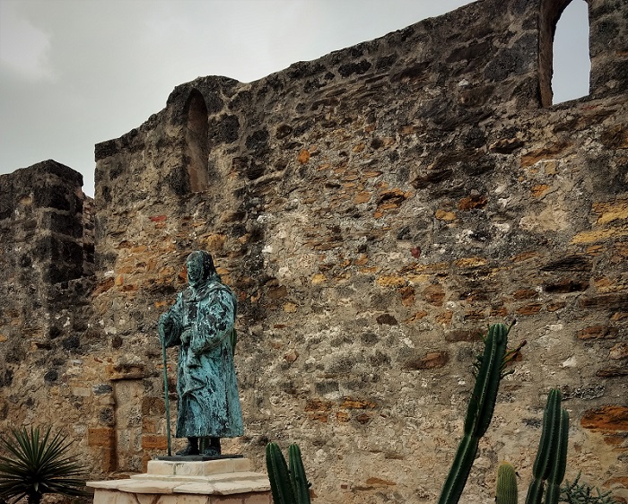 Statue of Fray Antonio Margil de Jesús in the San Antonio Missions National Historical Park