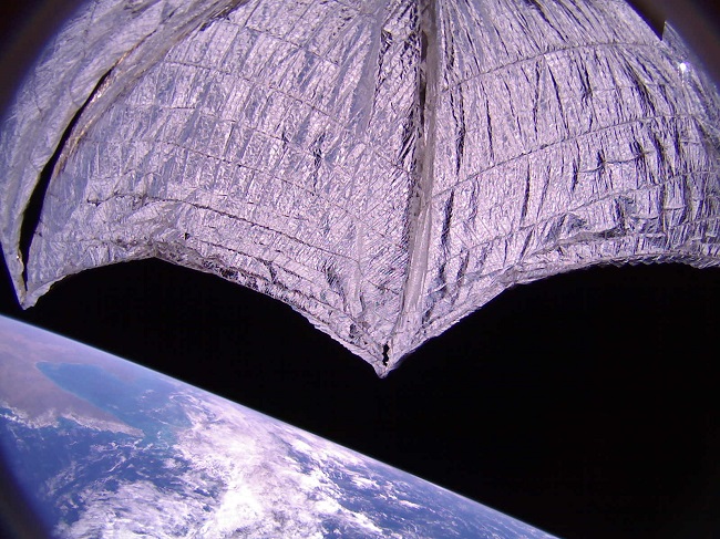 Lightsail 2, a solar sail funded by the Planetary Society orbits over Australia