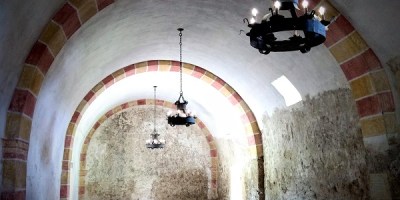 Image of a building's arched interior in the San Antonio Missions National Historical Park