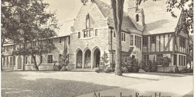 old postcard showing Manresa Jesuit Retreat House