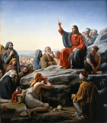 painting of Jesus Christ delivering the Sermon on the Mount, by Bloch