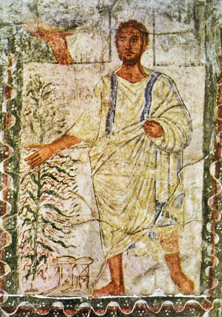 painting depicting Moses in a 3rd-century synagogue