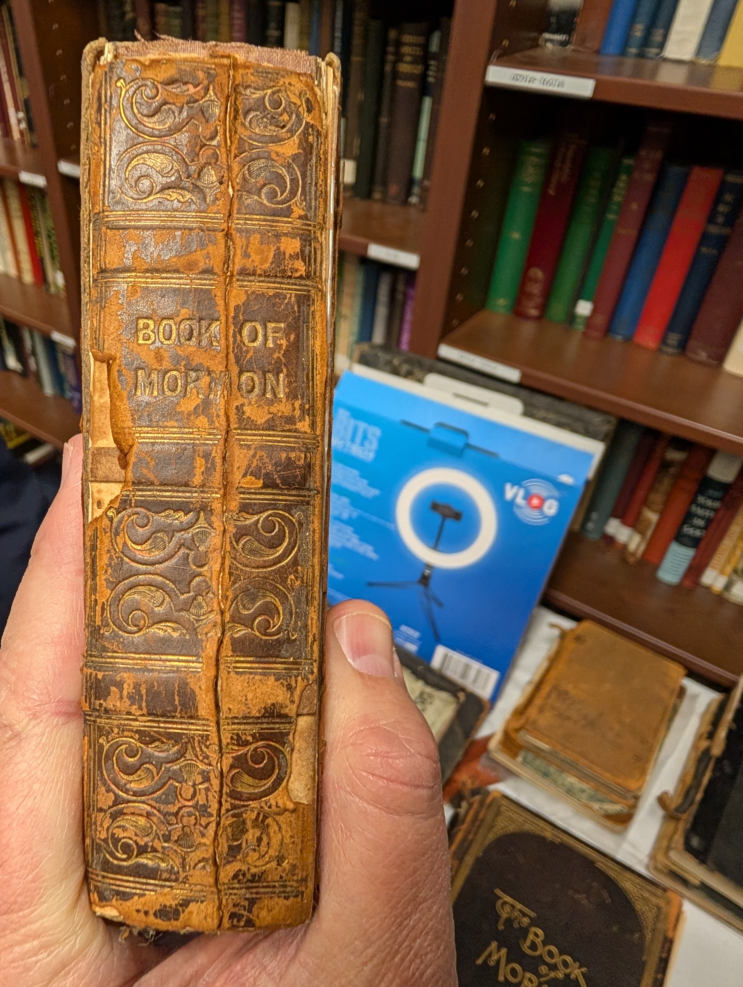 1841 copy of the Book of Mormon, published in Liverpool, England.