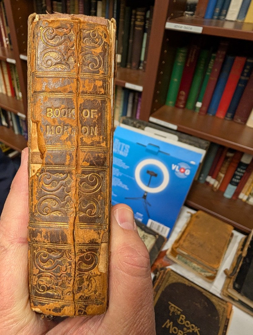 1841 copy of the Book of Mormon, published in Liverpool, England.