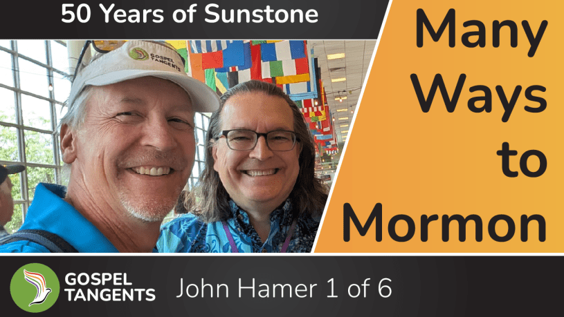 Historian John Hamer discusses Sunstone's 50th anniversary, different Restoration groups, and differences between LDS & RLDS succession.