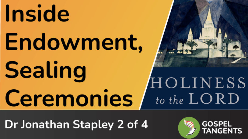 Jonathan Stapley's new book, "Holiness to the Lord" discusses the complexities of temple sealings.